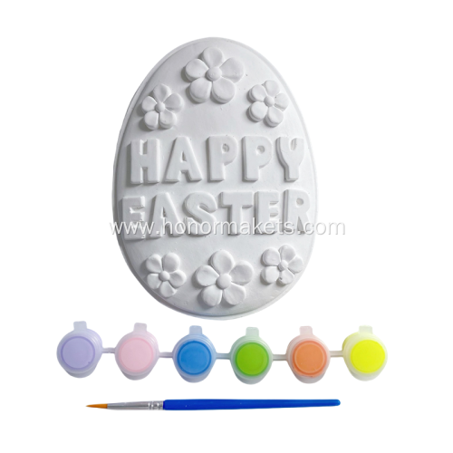 Easter Plaster Painting with 6 color acrylic paint